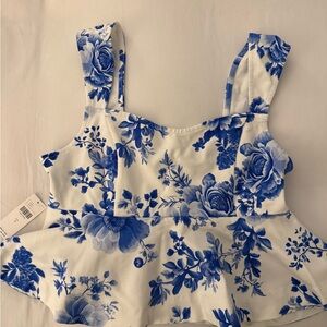Maeve Blue Floral Blouse